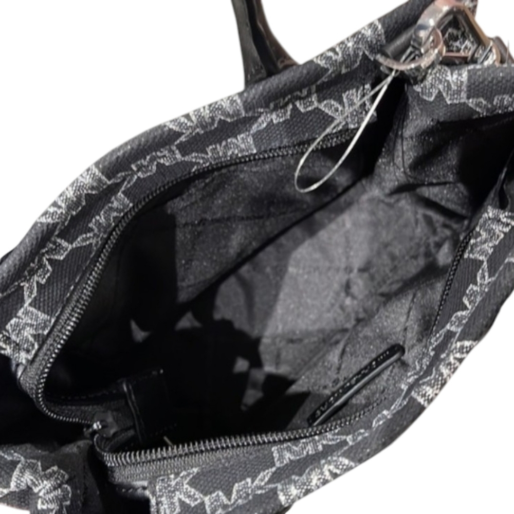 MICHAEL KORS MIRELLA SMALL shopper signature LOGO TOP ZIP black multi CROSSBODY - Picture 7 of 8